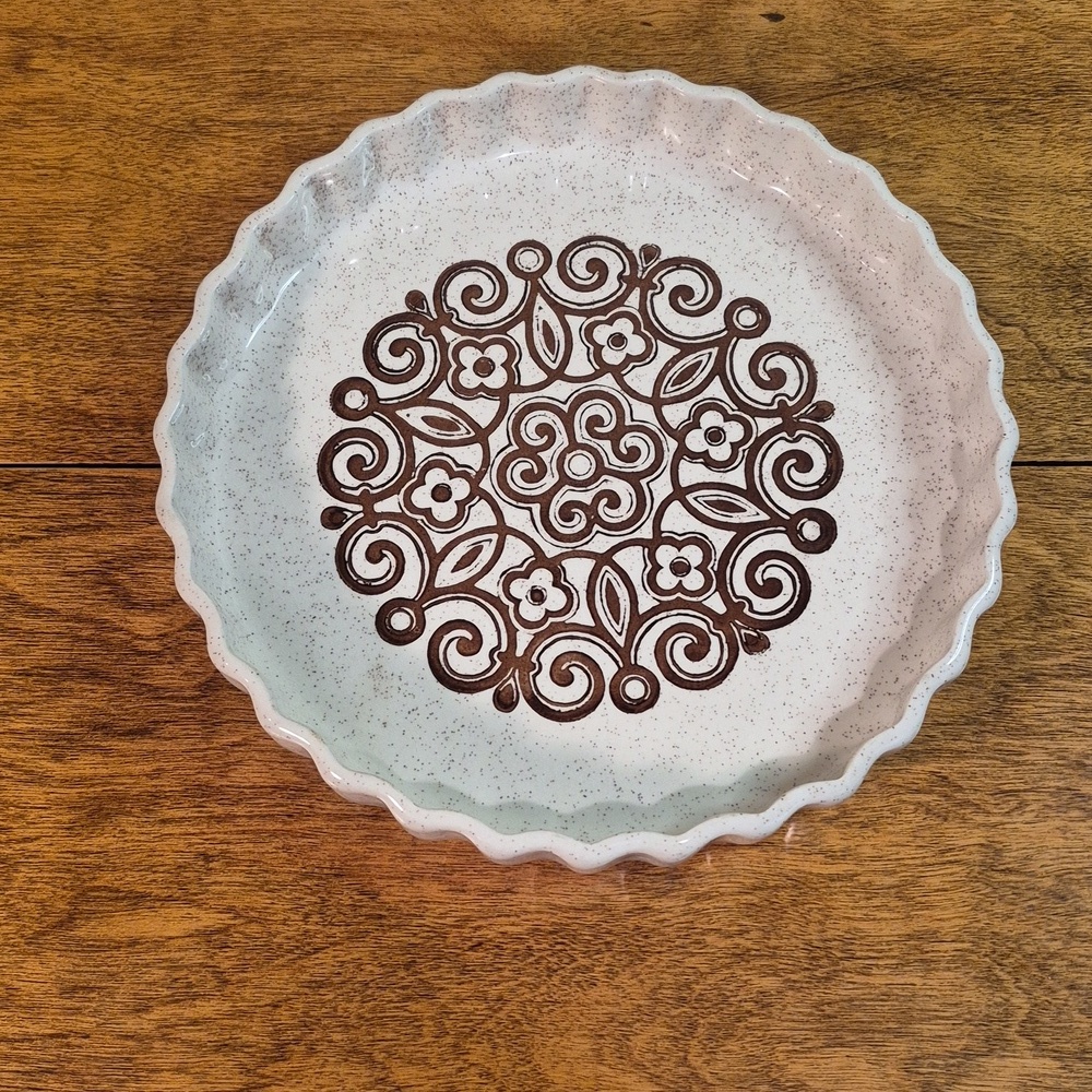 BILTONS Vintage 1970s Ironstone 'Celtic Rose' Pattern Quiche/Pie Baker Dish - Picture 3 of 13